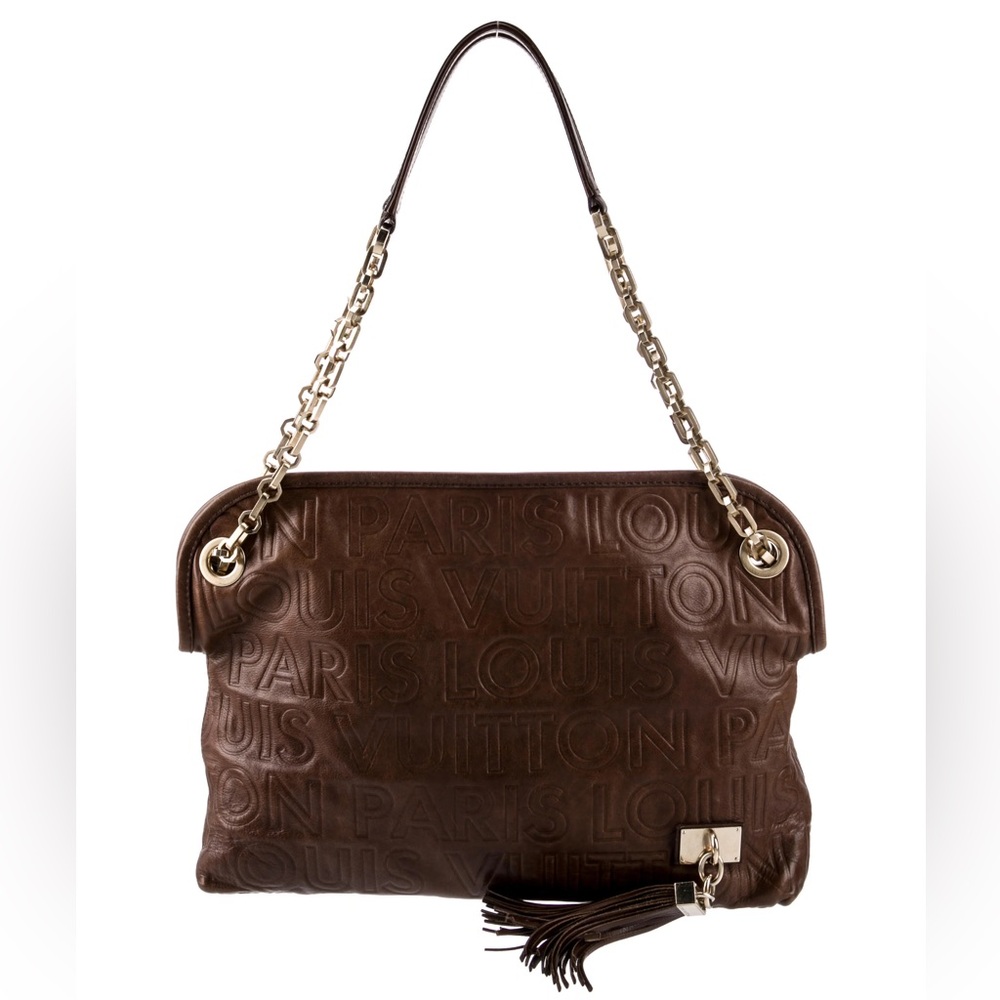 Authentic Louis Vuitton Limited Ed. 2008 Whisper PM chocolate leather bag